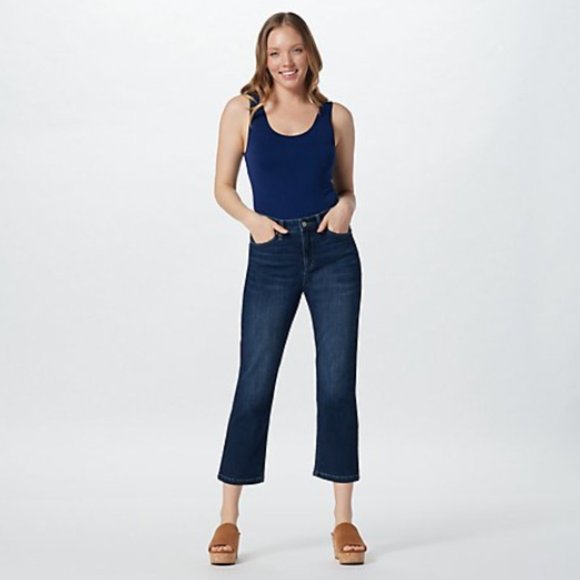 Laurie Felt Petite Daisy Denim Straight-Leg | Medium - Picture 1 of 4